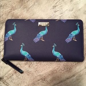 Kate spade peacock zip wallet